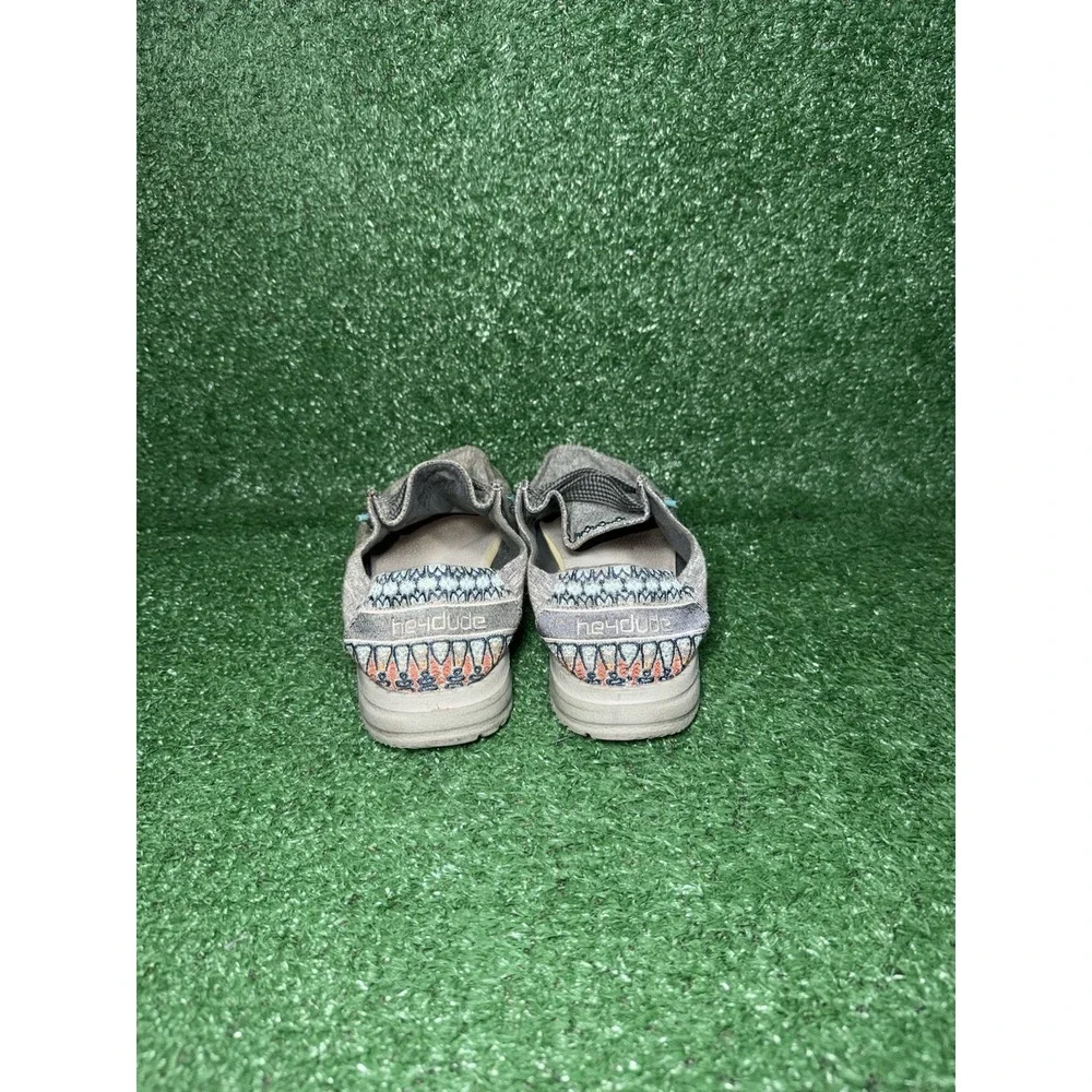 Hey‎ Dude Wendy Women Size 6 Grey Aztec Hippie Shoes Comfort Slip On Loafer